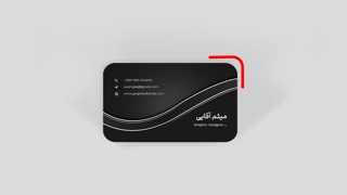 کارت ویزیت کارتی 300 گرم نقره کوب دورگرد